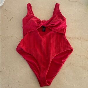 Beach Riot Tyler Texture red One-Piece Swimsuit Size Medium $168